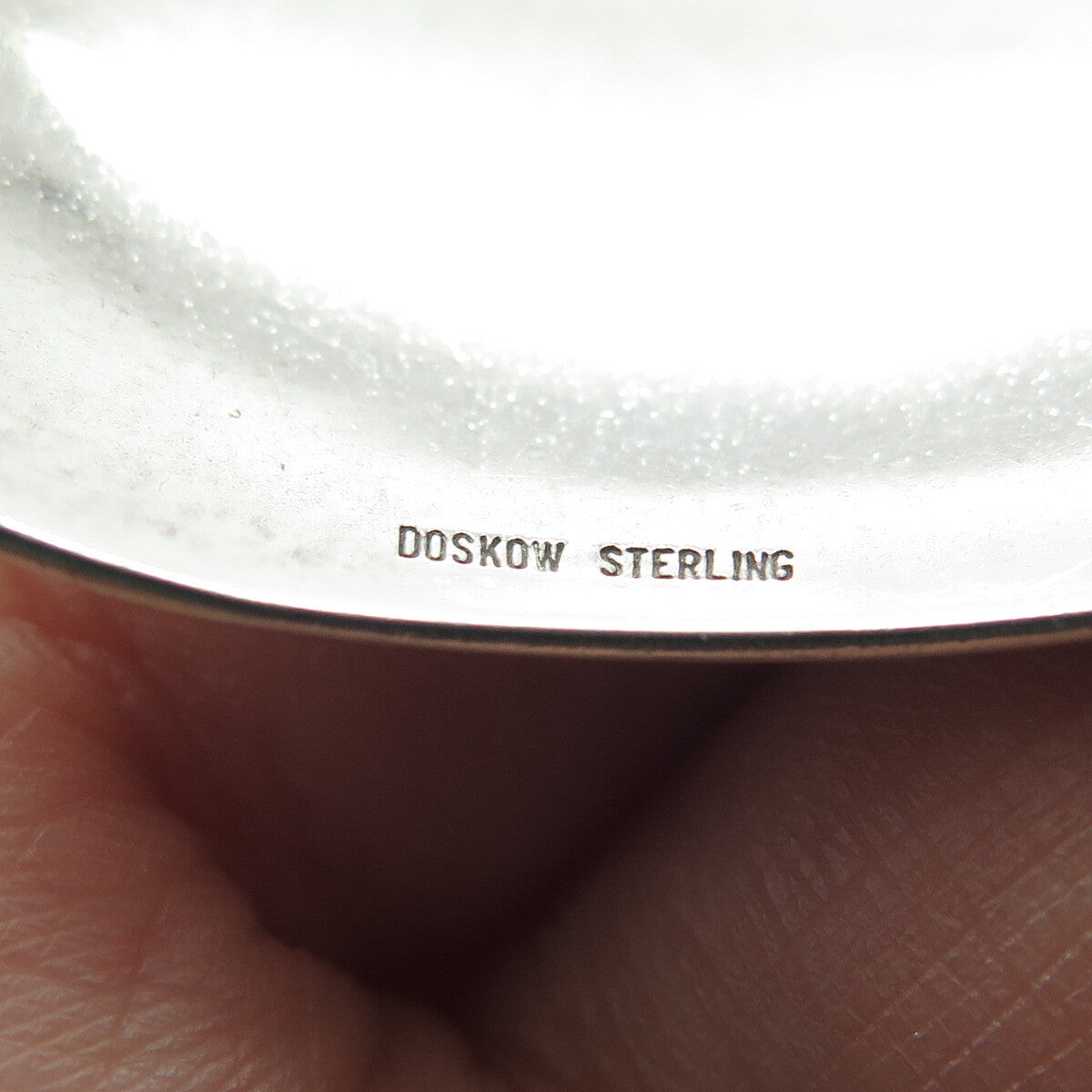 LEONORE DOSKOW 925 Sterling Silver Vintage Adjustable Wide Cuff Bracelet 6.5"