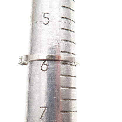 925 Sterling Silver Round-Cut C Z Half Eternity Band Ring Size 6