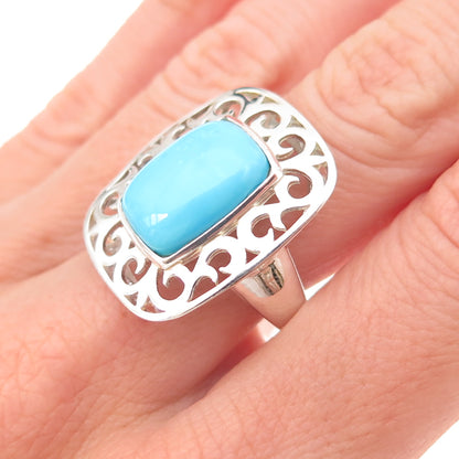 Tehya Oyama 925 Sterling Silver Real Sleeping Beauty Turquoise Ring Size 8