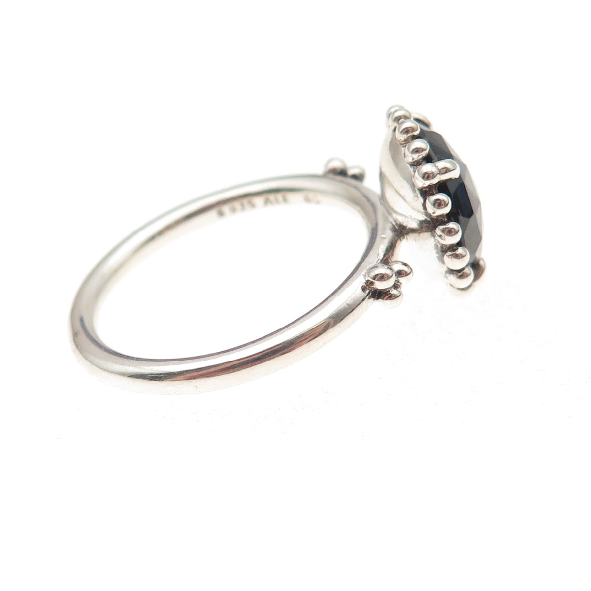Pandora 925 Sterling Silver Crystal Midnight Star Ring Size 9.25