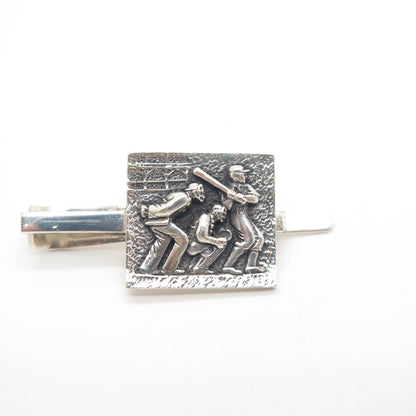 925 Sterling Silver Vintage Fenwick & Sailors Storyteller Tie Clip
