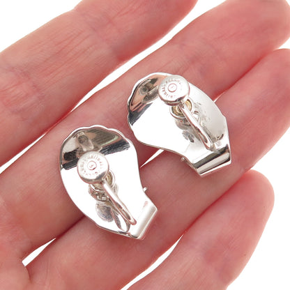 Felch Danecraft 925 Sterling Silver Vintage Modernist Screw Back Earrings