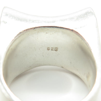 925 Sterling Silver Vintage Modernist Ring Size 6.25
