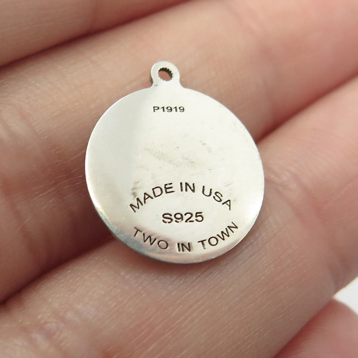 925 Sterling Silver USA Two In Town Rocking Horse Charm Pendant