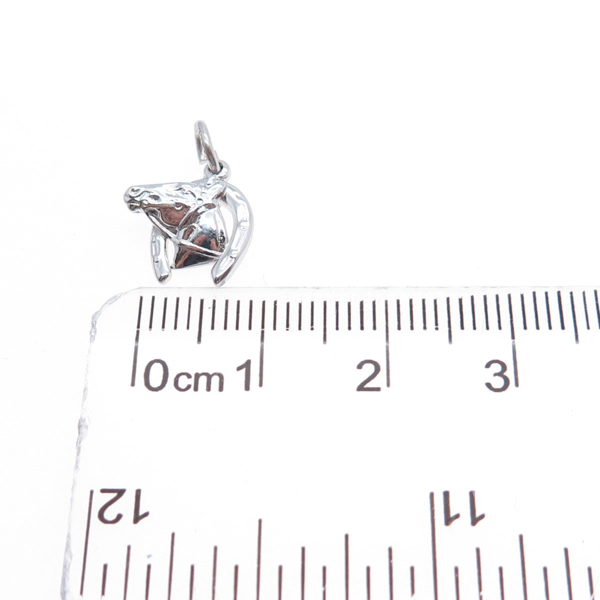 J.M. FISHER 925 Sterling Silver Vintage Horse Shoe Club Mini Charm Pendant