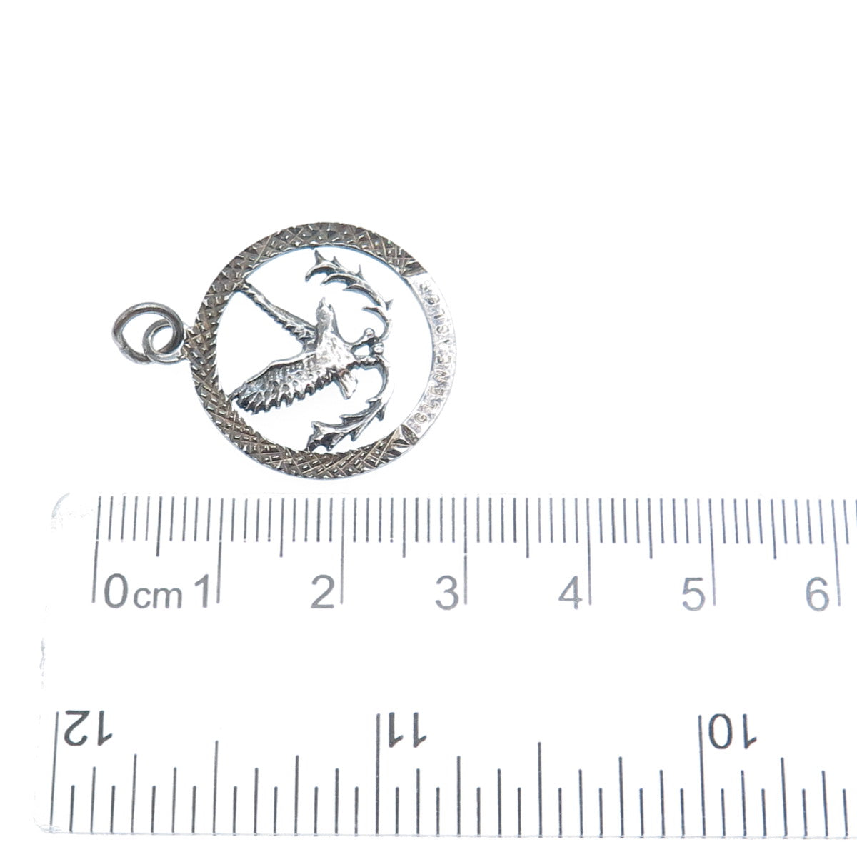 925 Sterling Vintage GMC Birmingham Gleneagles Golf Club Diamond-Cut Pendant