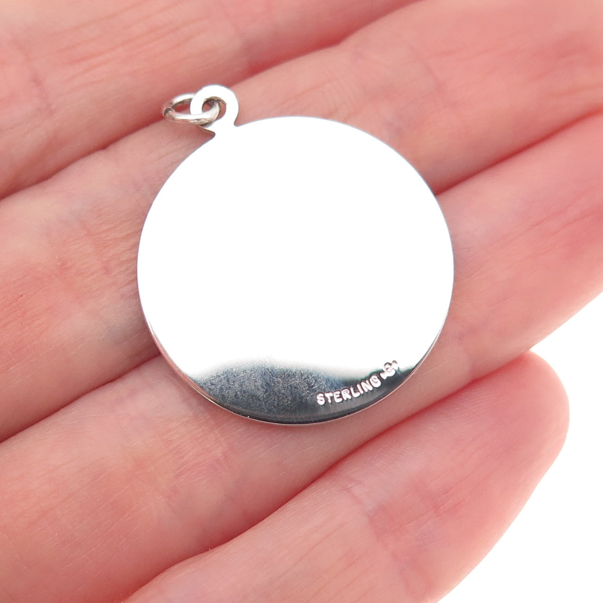 Griffith & Sons 925 Sterling Silver Vintage St. Christopher Charm Pendant