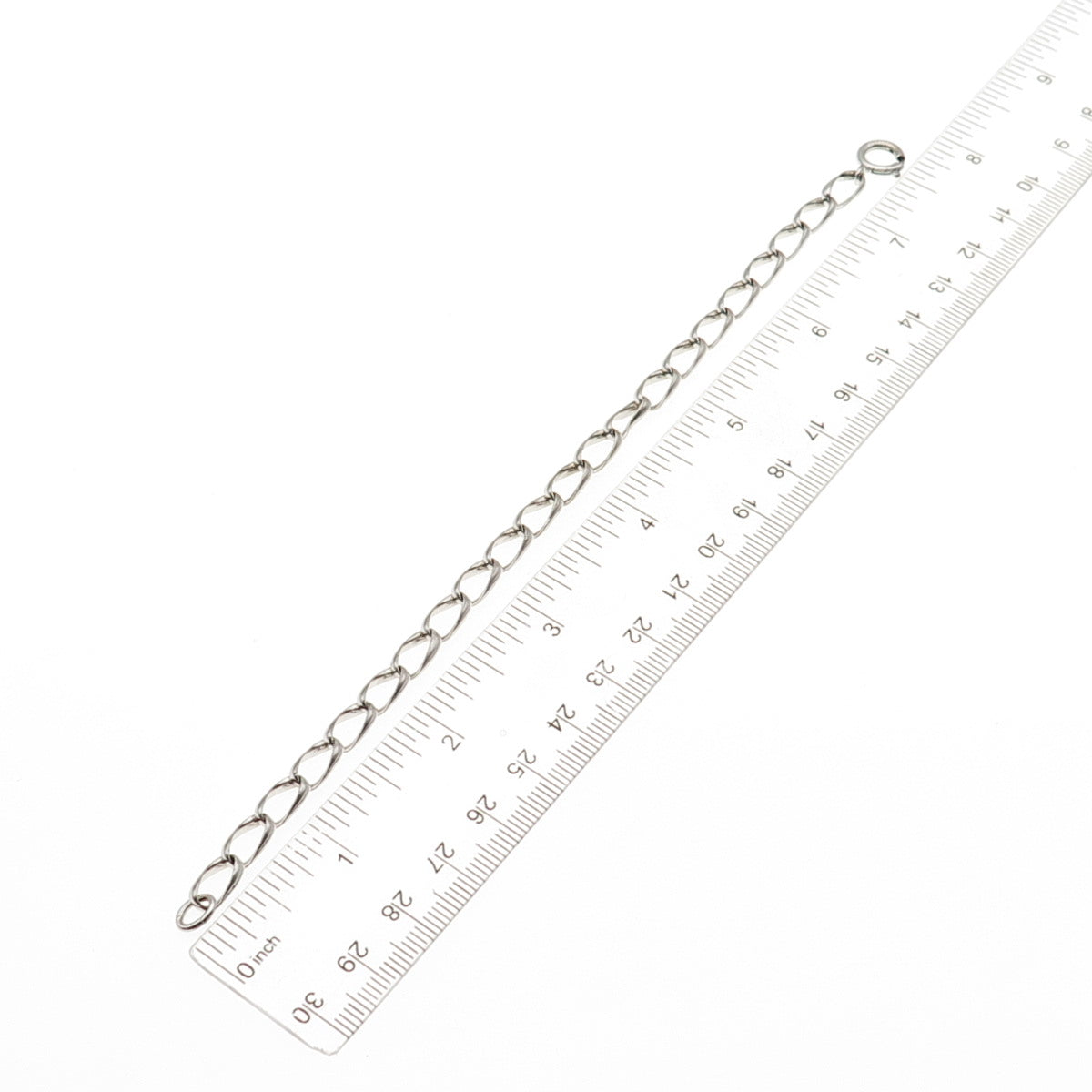 925 Sterling Silver Vintage Oval Curb Link Bracelet 7.25"