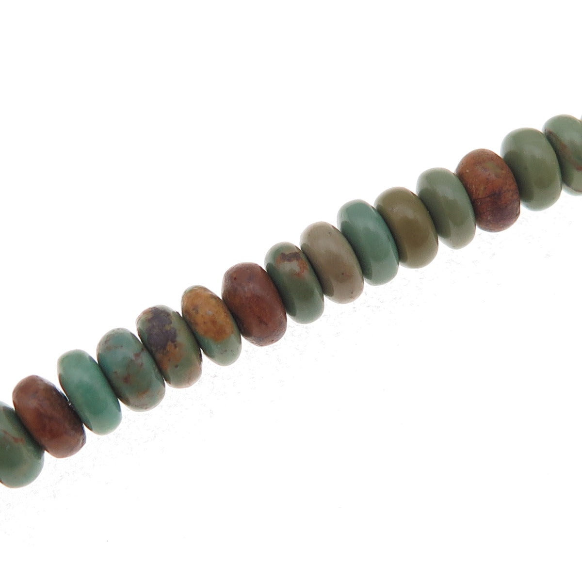 Sunrise Old Pawn Sterling Silver Vintage Royston Turquoise Beaded Necklace 18"