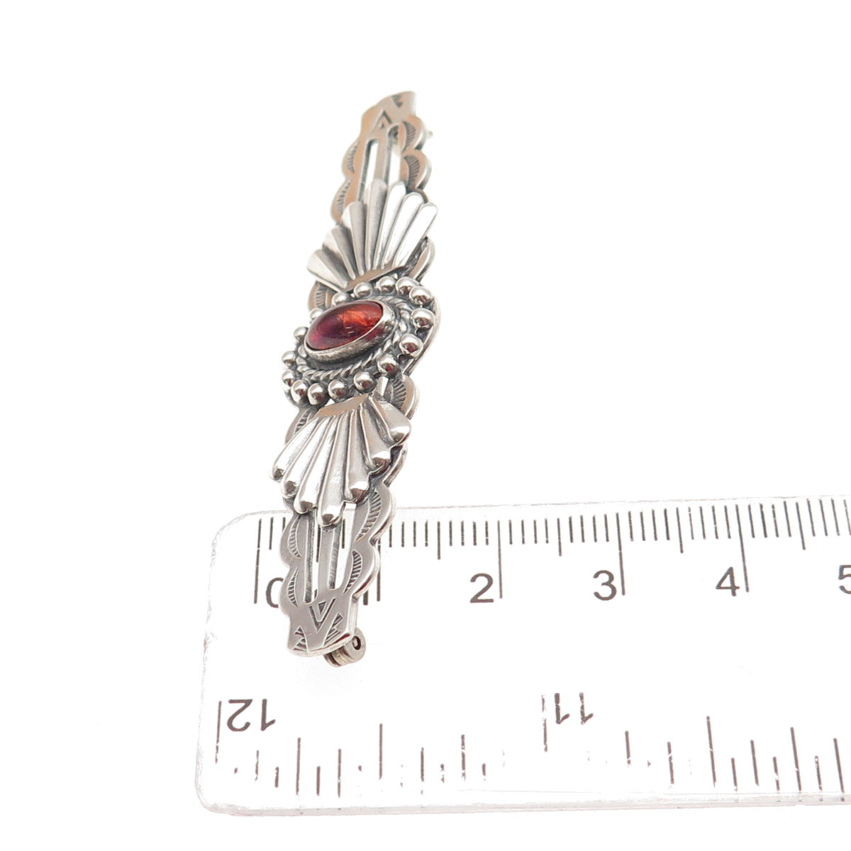 Old Pawn 925 Sterling Silver Vintage Southwestern Dragon Breath Opal Pin Brooch
