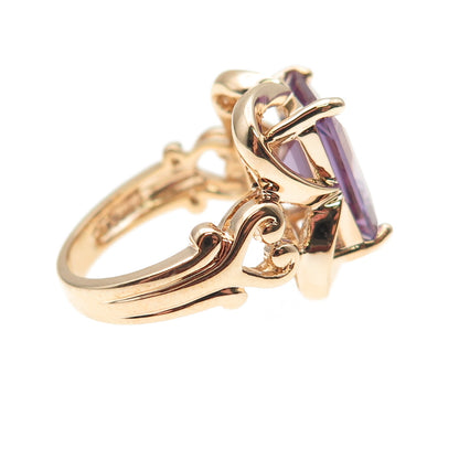 Ross Simons 925 Sterling Gold Plated Lab-Created Peacock Sapphire Ring Size 5