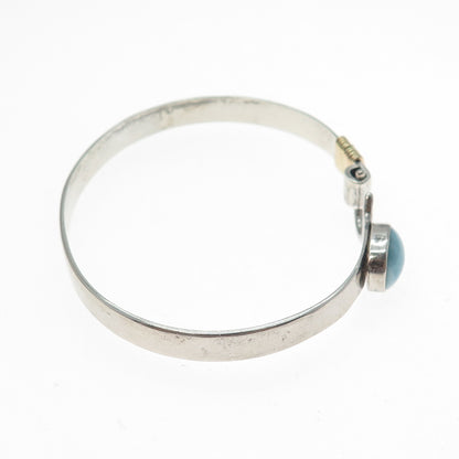 ANGEL STUDIOS Sterling Silver Vintage Larimar Sound of Freedom Bracelet 6.75"