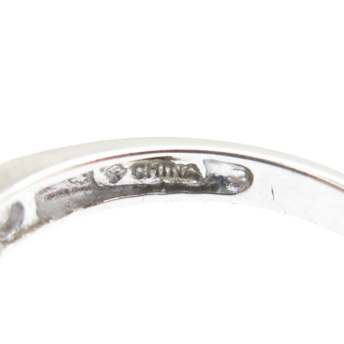 925 Sterling Silver Round & Emerald-Cut C Z Ring Size 9.25
