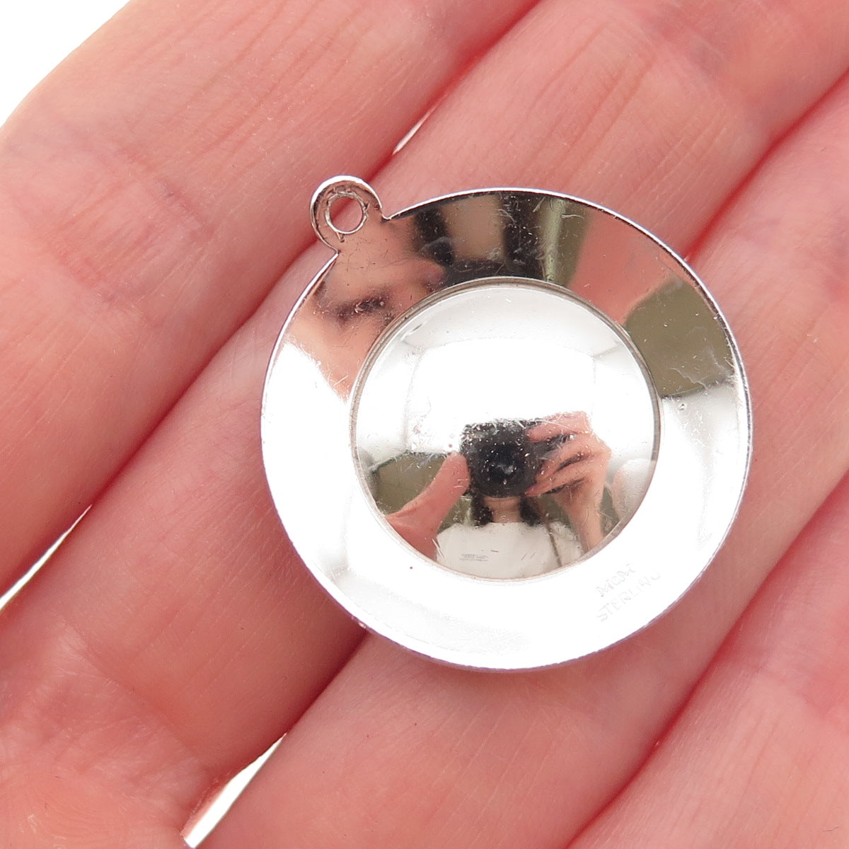 M&M Mark Mercy 925 Sterling Silver Vintage Happy Anniversary Charm Pendant