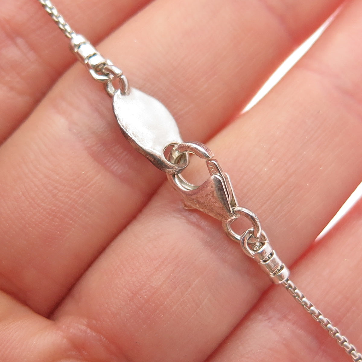 HAGIT GORALI Sterling Silver Vintage Israel Pearl Modernist Heart Necklace 28"