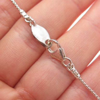 HAGIT GORALI Sterling Silver Vintage Israel Pearl Modernist Heart Necklace 28"