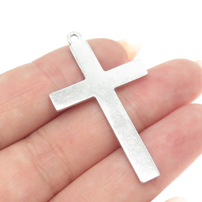 TRU KAY 925 Sterling Silver Vintage Cross Religious Pendant