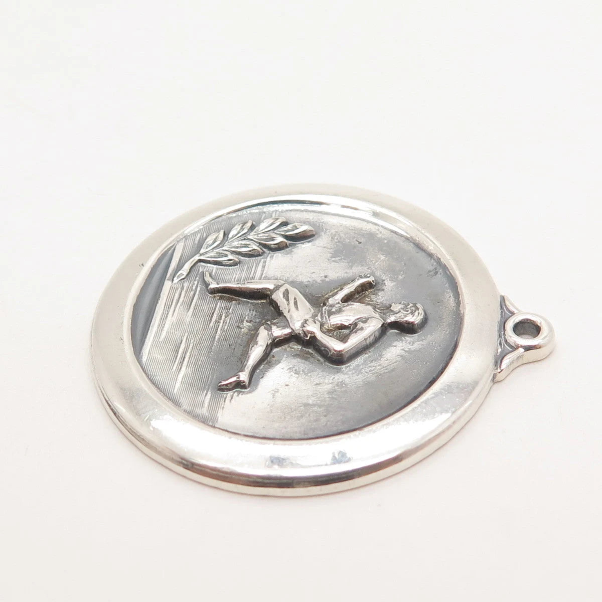 925 Sterling Silver Vintage Runner Pendant