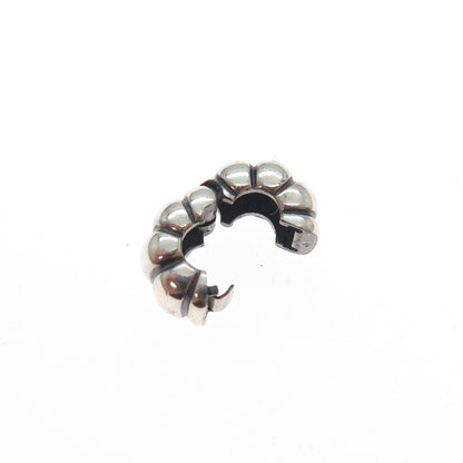 PANDORA 925 Sterling Silver Ribbed Clip Lock Charm