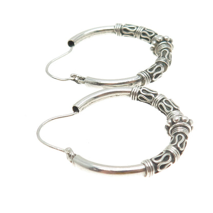 925 Sterling Silver Vintage Eternal Curve Ethnic Earrings