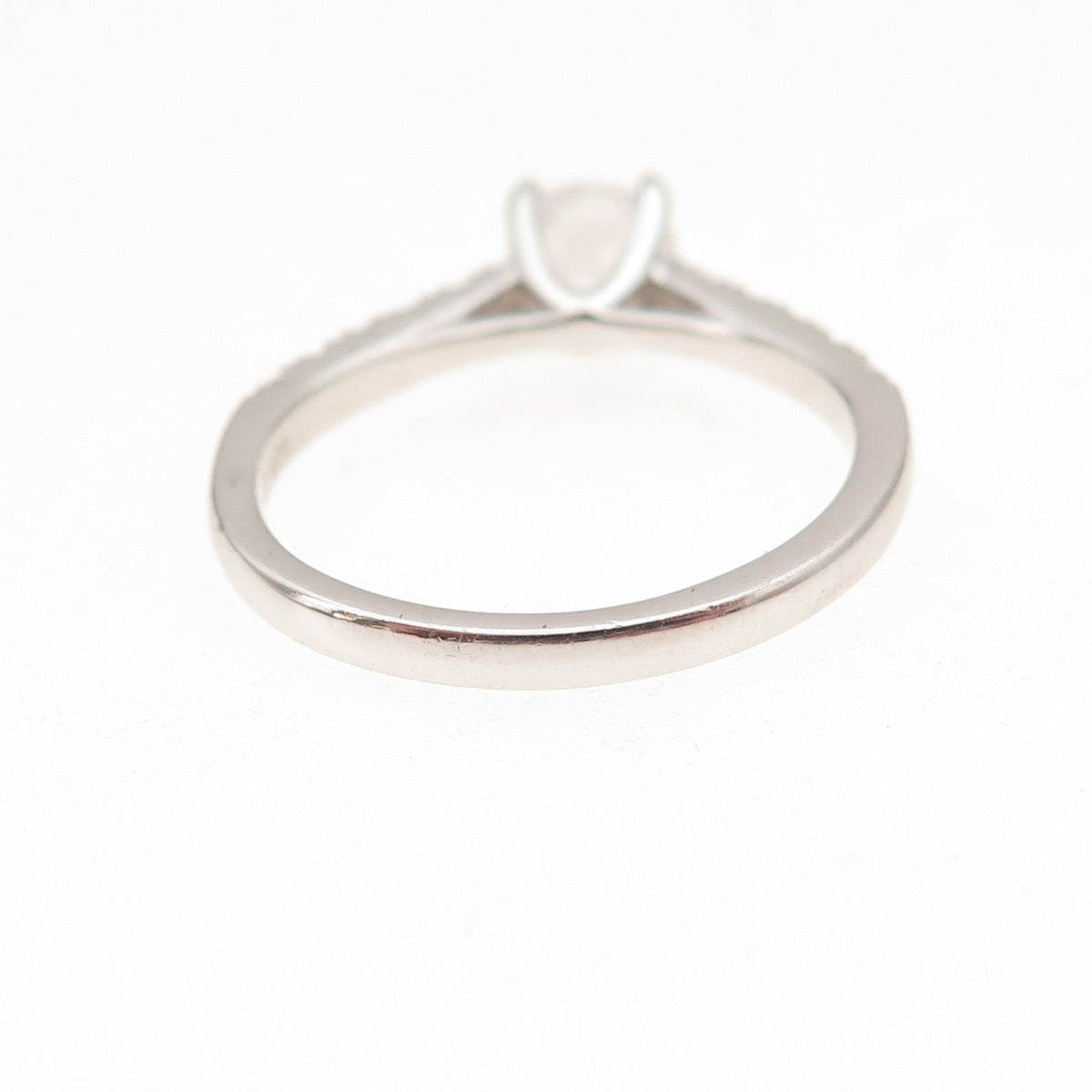 925 Sterling Silver Round-Cut C Z Engagement Ring Size 7