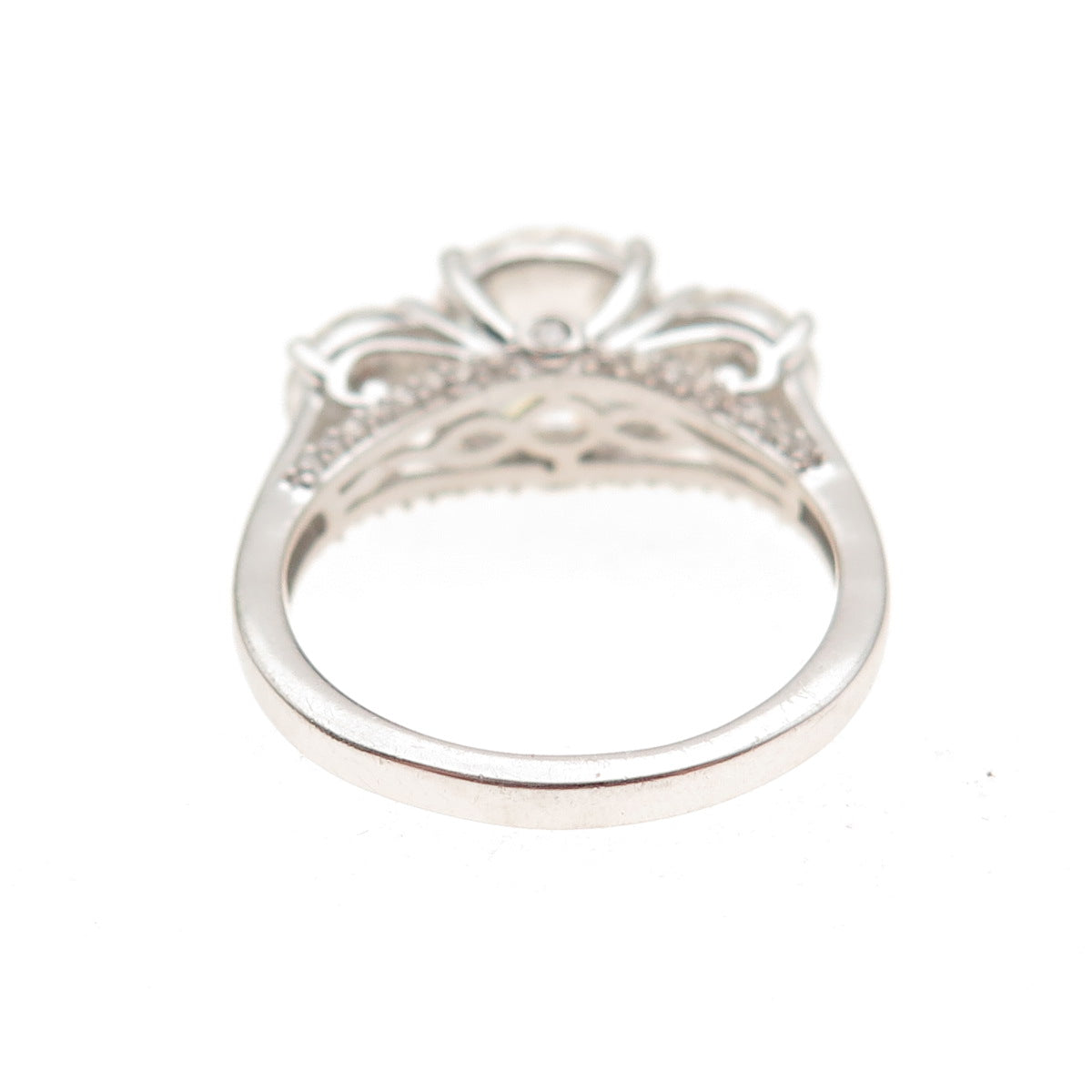D'Joy 925 Sterling Silver Real Moissanite Engagement Ring Size 7.25