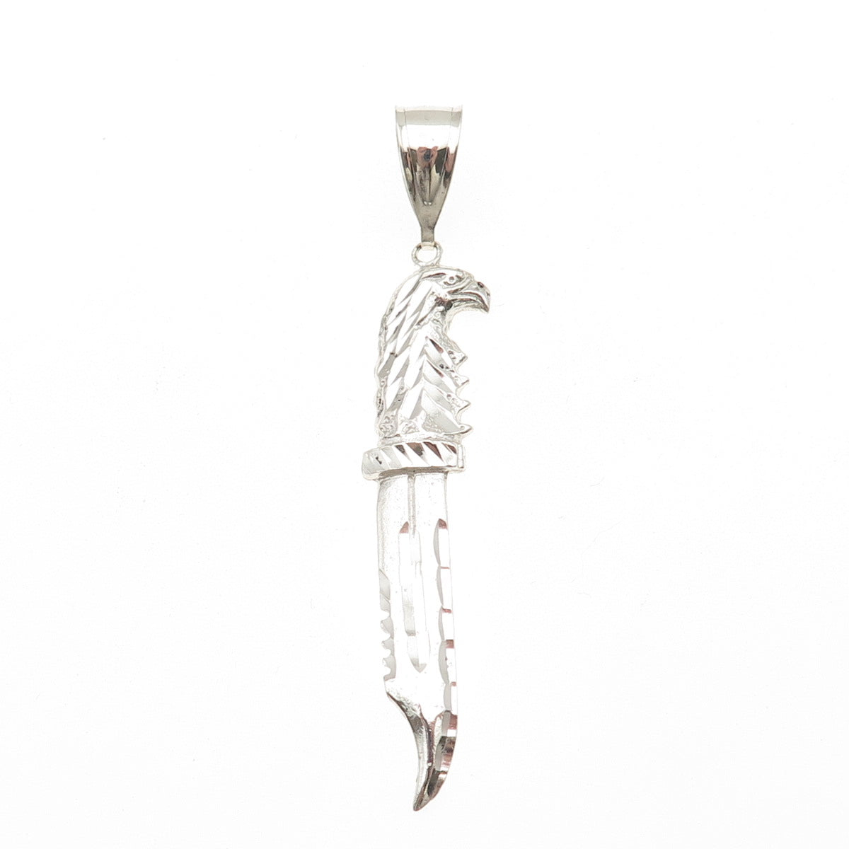 925 Sterling Silver Vintage Dagger Charm Pendant