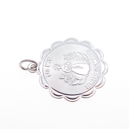 CREA 925 Sterling Silver Vintage To My Bridesmaid Charm Pendant