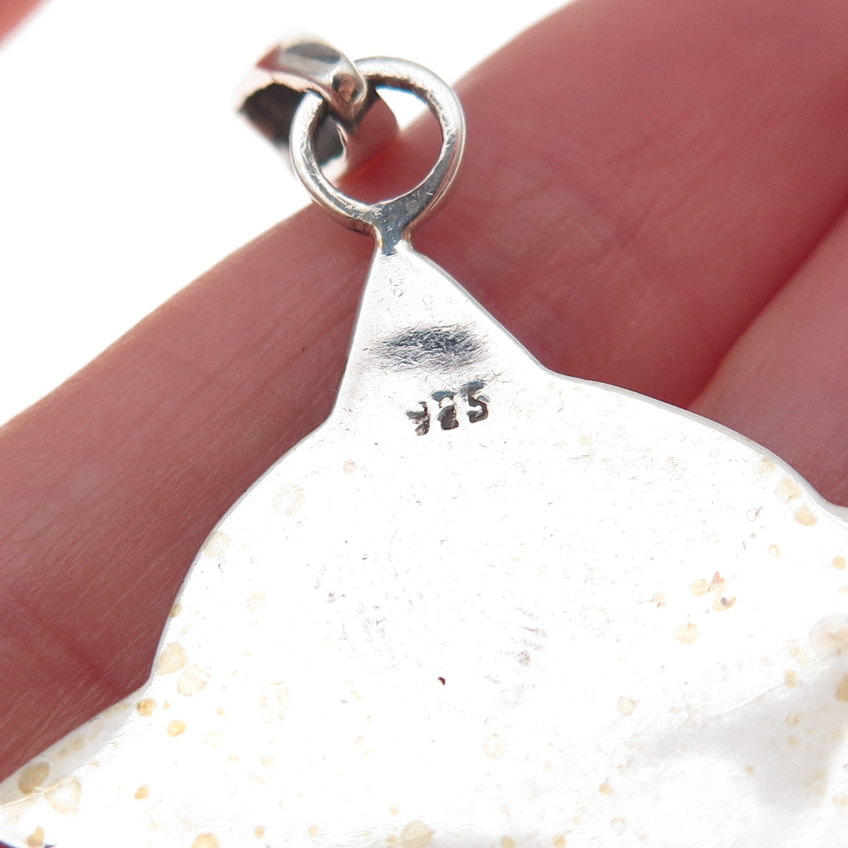 925 Sterling Silver Vintage Four Elements Celtic Oxidized Charm Pendant