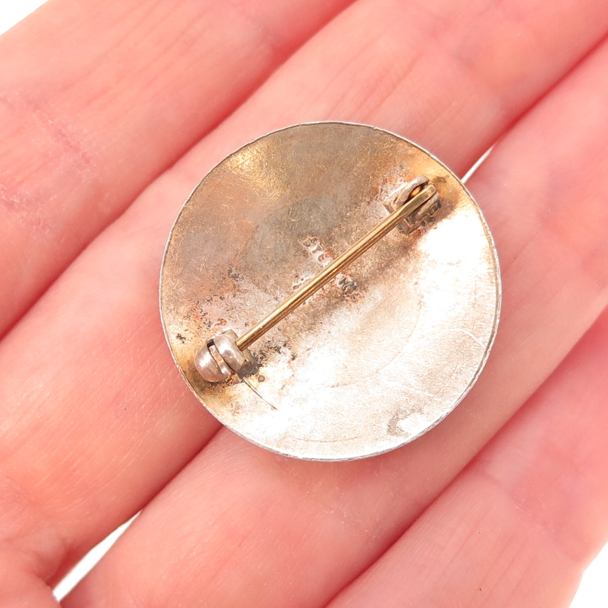 Art's Elegance 925 Sterling Antique WWII Enamel American Red Cross Volunteer Pin