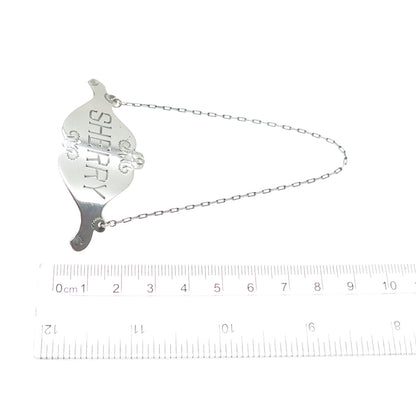 GORHAM 925 Sterling Silver Antique Art Deco Sherry Bottle Tag