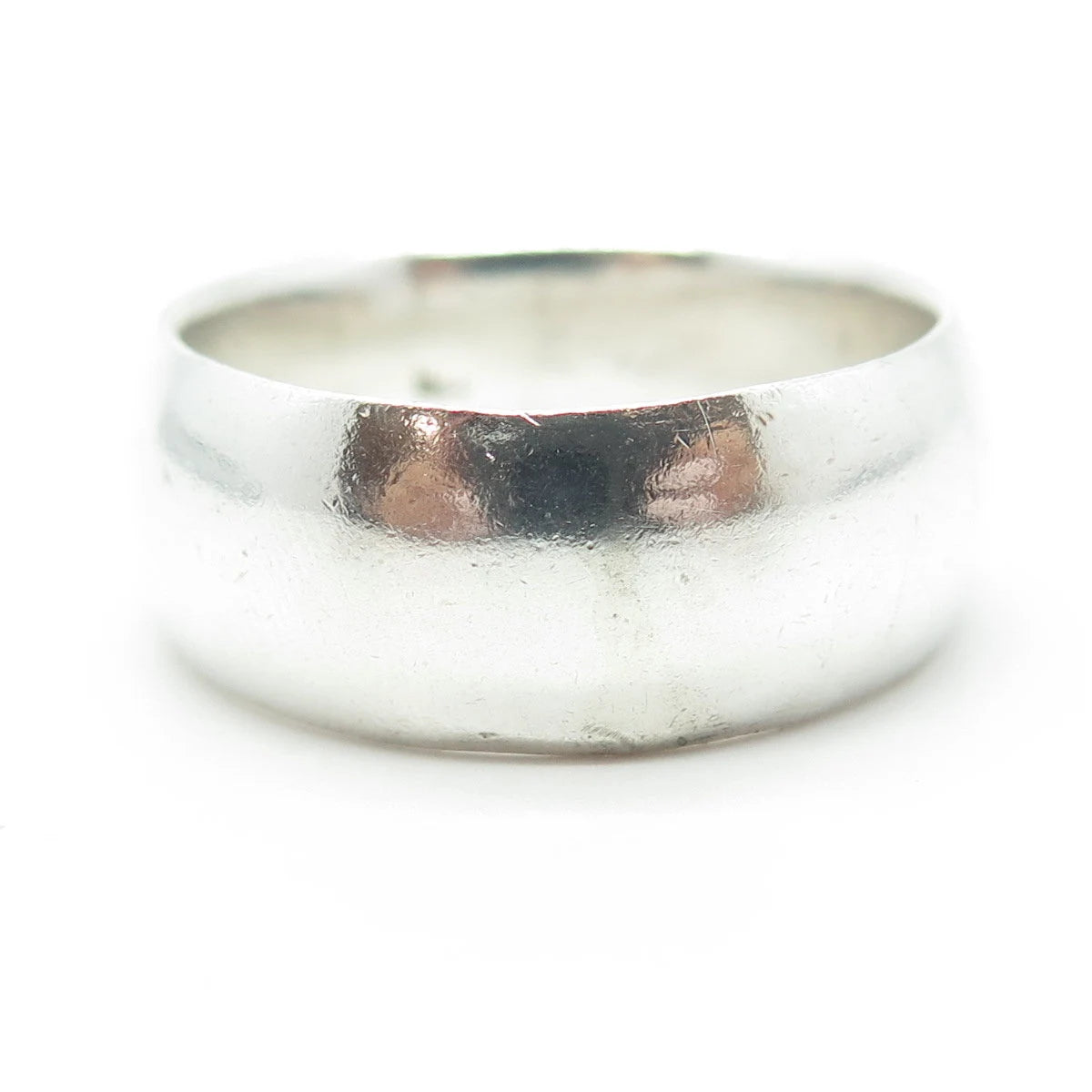 925 Sterling Silver Vintage Classic Wedding Wide Band Ring Size 14.25