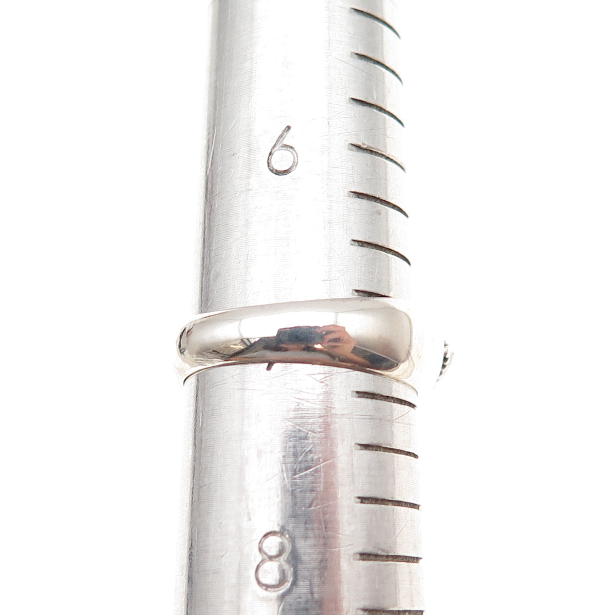 Phyllis Woods 925 Sterling Silver Vintage Real MOP Oxidized Ring Size 7.25