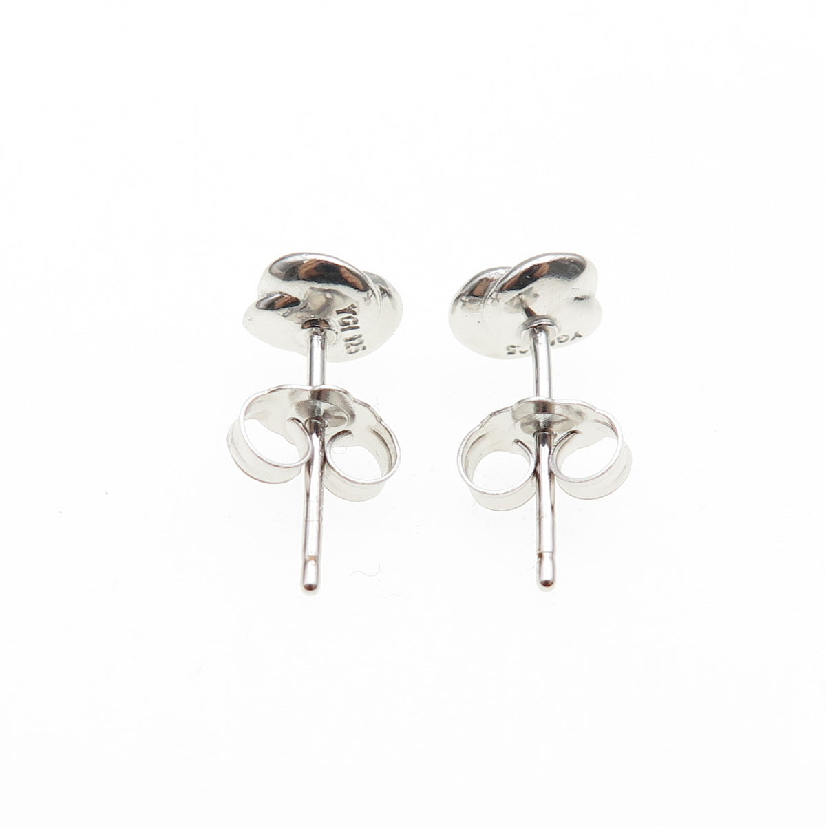 925 Sterling Silver Rose Flower Stud Earrings
