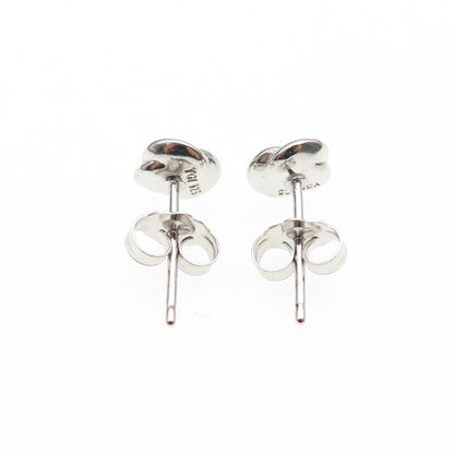 925 Sterling Silver Rose Flower Stud Earrings