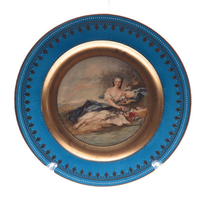 C. HERR & ROYAL VIENNA Antique Ceres Scene Hand Painted Porcelain Cabinet Plate