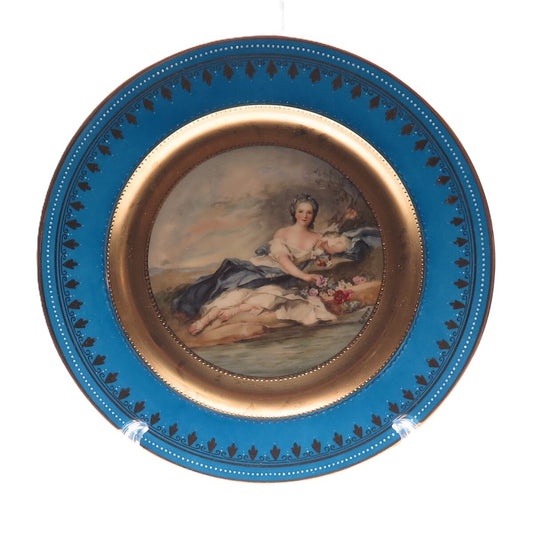 C. HERR & ROYAL VIENNA Antique Ceres Scene Hand Painted Porcelain Cabinet Plate