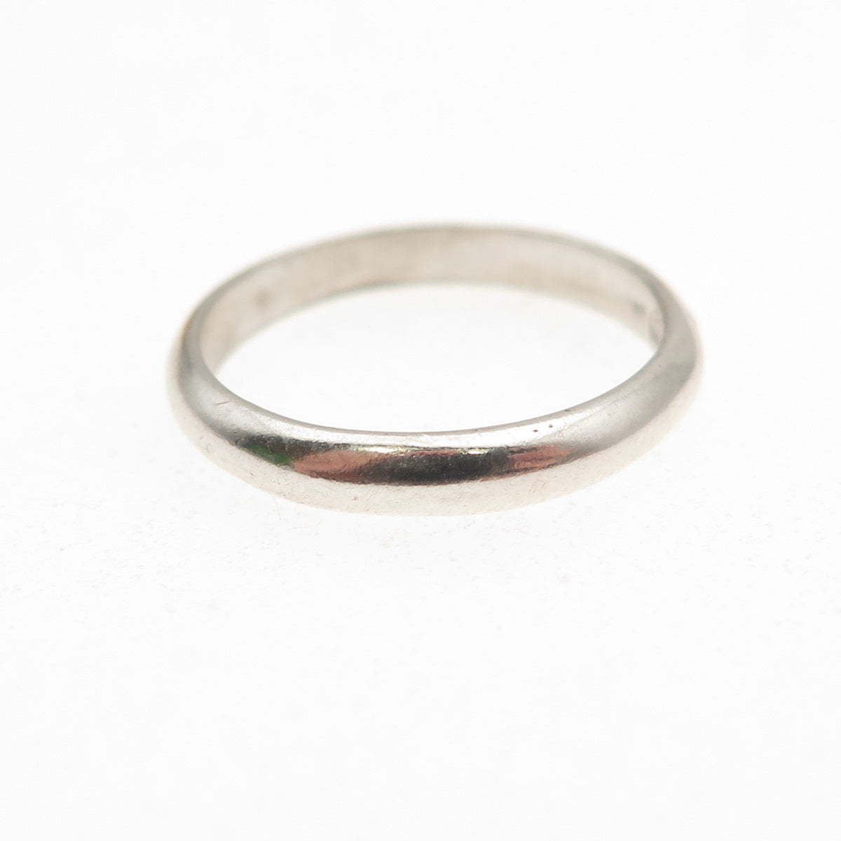 925 Sterling Silver Vintage Classic Wedding Oxidized Band Ring Size 4