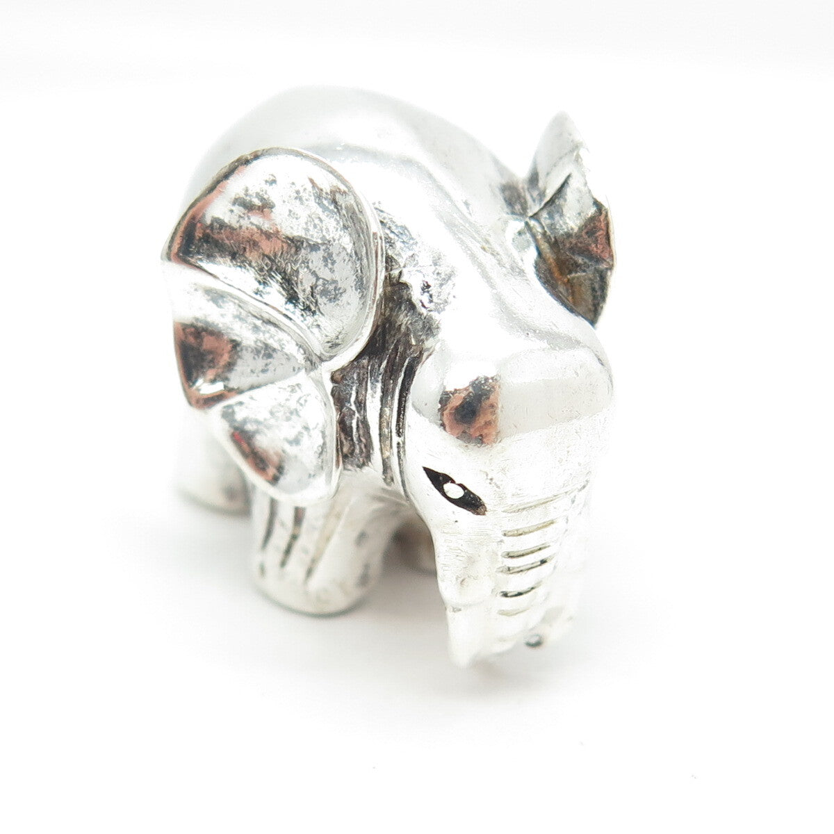 925 Sterling Silver Vintage Elephant For Good Luck Miniature / Figurine