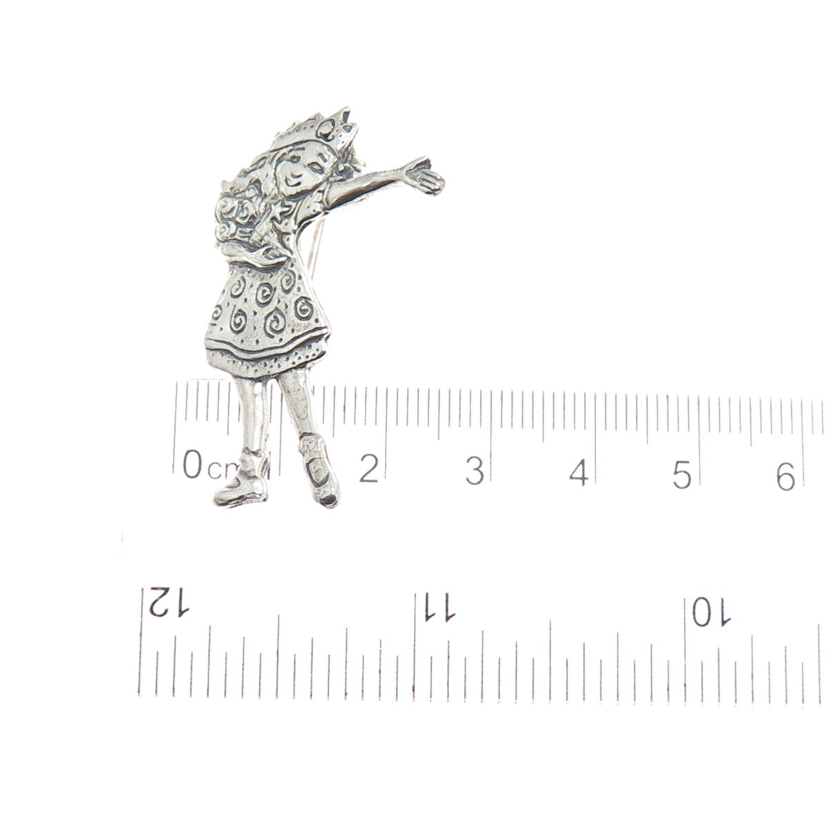 MARY ENGELBREIT 925 Sterling Silver Vintage Princess Modernist Pin Brooch