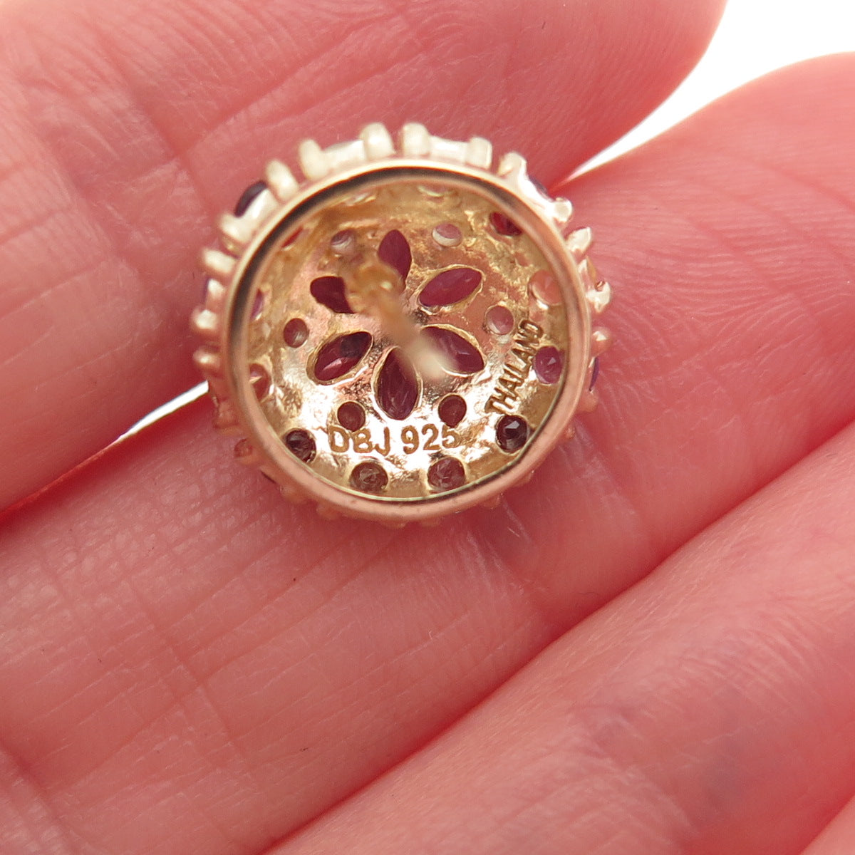 DEE BERKLE Sterling Gold Plated Topaz Amethyst Garnet Citrine & Peridot Earrings