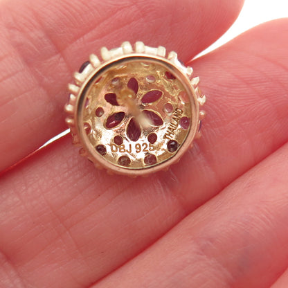 DEE BERKLE Sterling Gold Plated Topaz Amethyst Garnet Citrine & Peridot Earrings