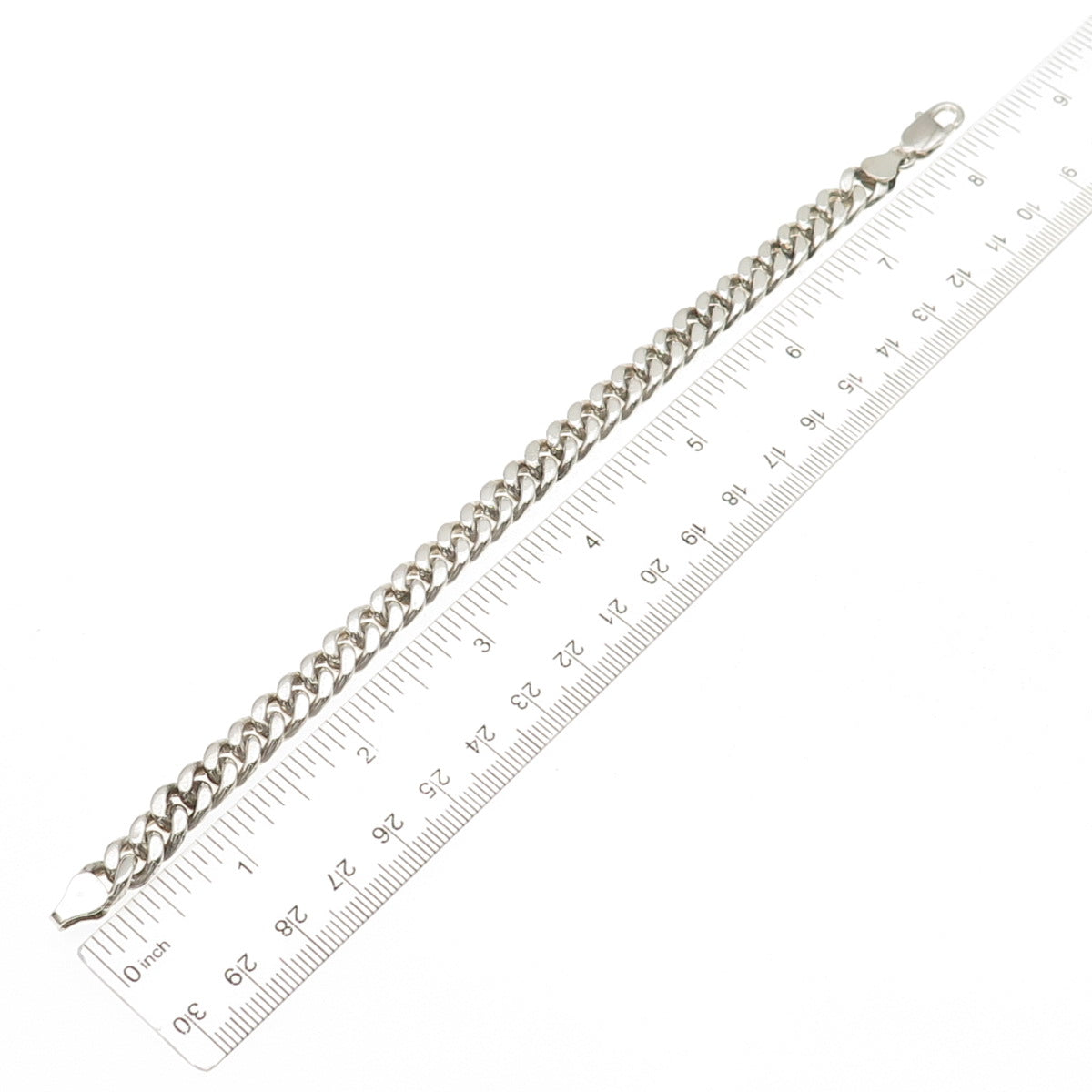 925 Sterling Silver Vintage Cuban Link Bracelet 8"