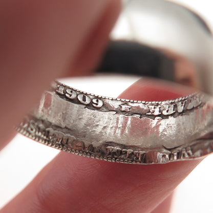900 Silver Antique 1909 Kingdom of Prussia 3 Mark William II Coin Ring Size 11
