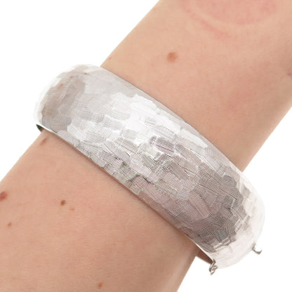 ORB Otto Robert Bade 925 Sterling Antique Art Deco Brushed Bangle Bracelet 7.5"