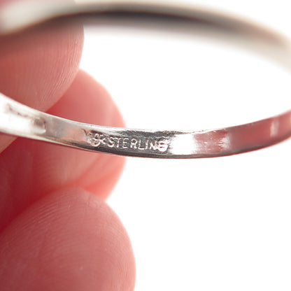 Uncas 925 Sterling Silver Vintage Round-Cut Lab-Created Ruby Ring Size 8