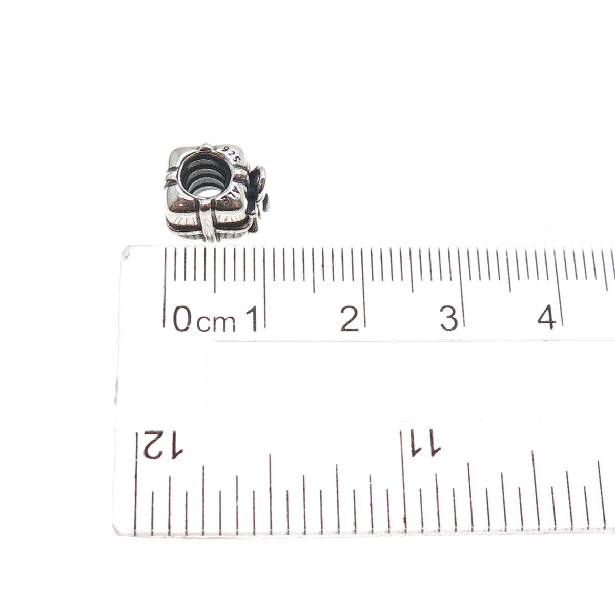PANDORA 925 Sterling Silver Present Box Slide Bead Charm