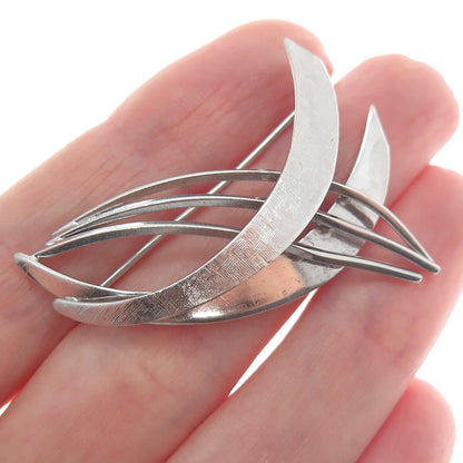 VD VAN DELL 925 Sterling Silver Antique Art Deco Floral Pin Brooch
