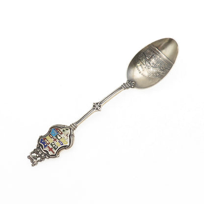 925 Sterling Silver Antique 1906 Canada Enamel Stephen House Coffee Spoon