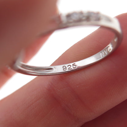 925 Sterling Silver Multi-Cut C Z Engagement Ring Size 8